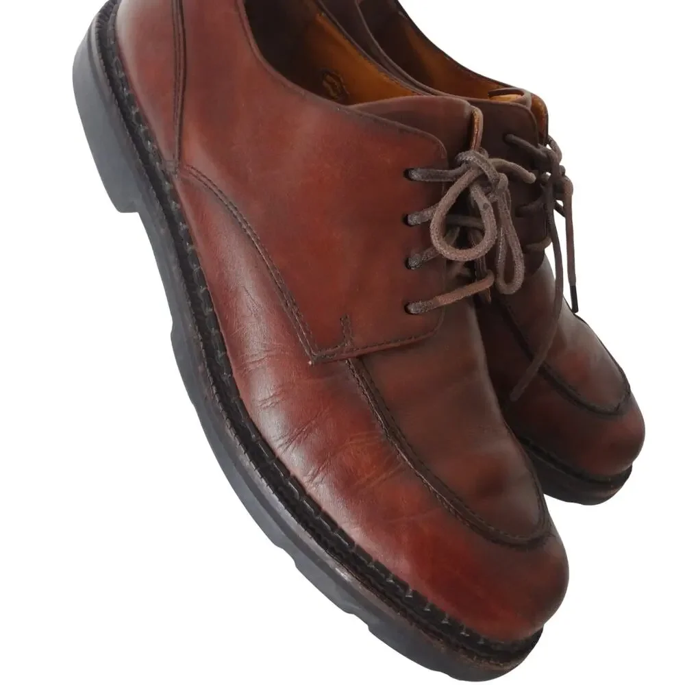 Vintage 90s Cole Haan Country Brown Leather Oxfords Chunky Mens 12 Lug Sole